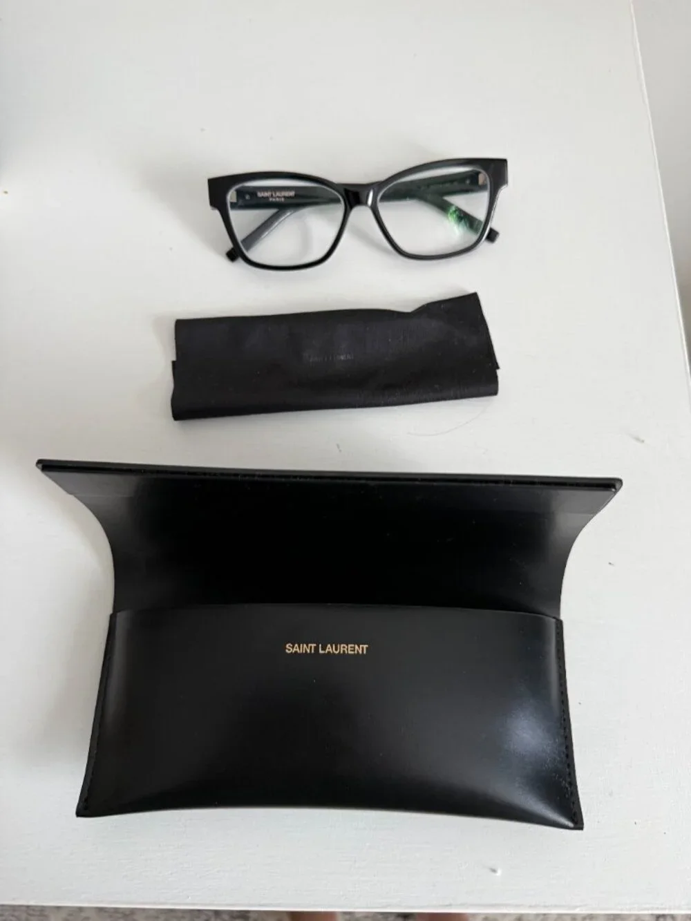 Authentic Saint Laurent SL M116 001 55 Women's Cat-Eye Eyeglass Frames